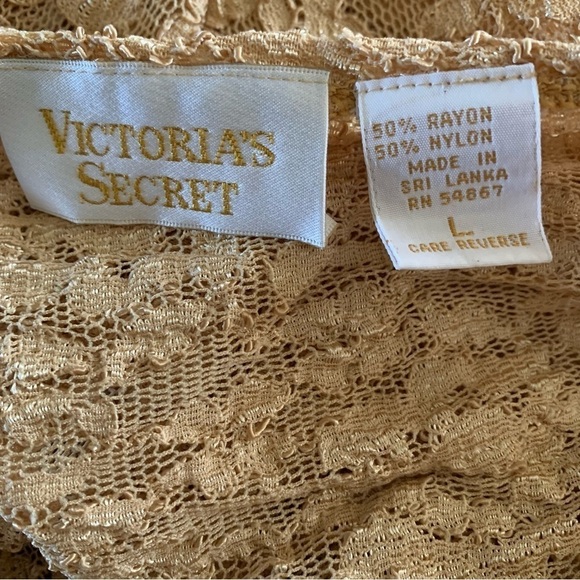 Victoria’s Secret Gold Label Vintage Long Lace Gown Size Large - Picture 9 of 13